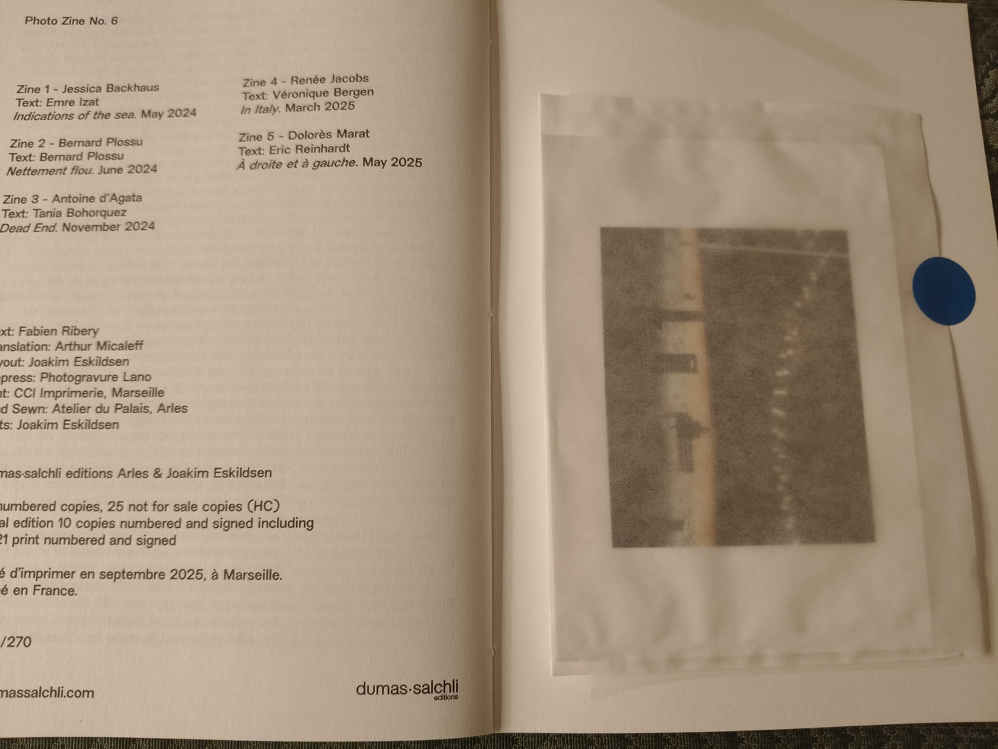 Joakim Eskildsen : Proper Distance (Photo Zine 6)